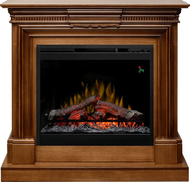Каминокомплект Chelsea - Орех (Ширина 1150 см) с очагом Symphony 26'' DF2624L-INT в Перми