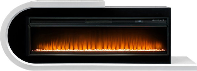 Каминокомплект Basel 60 L - Белый с черным с очагом Vision 60 LED в Перми