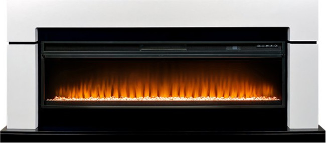 Каминокомплект Lindos 60 - Белый с черным с очагом Vision 60 LED в Перми