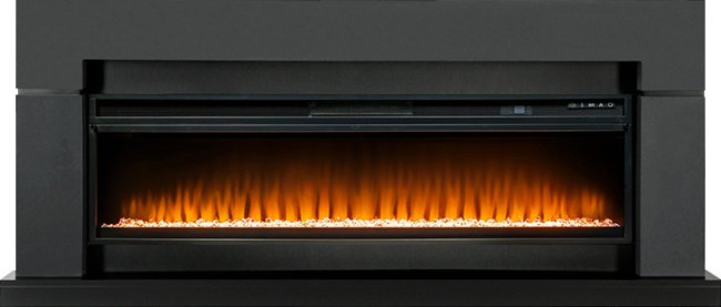 Каминокомплект Lindos Graphite Grey (линейный) с очагом Vision 60 LED в Перми