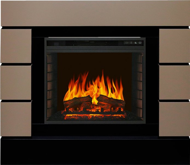 Каминокомплект Lindos - Beige Grey с очагом Vision 23 EF LED FX в Перми