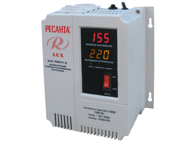 Стабилизатор напряжения серии LUX РЕСАНТА АСН-1500Н/1-Ц в Перми
