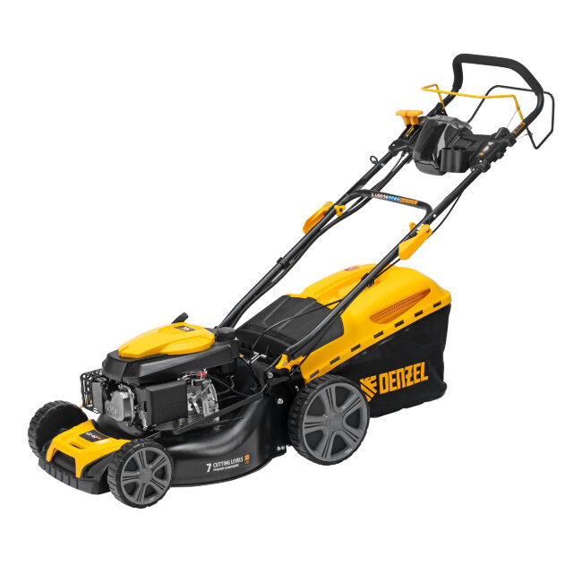 Газонокосилка бензиновая GLD-460SP-VE, 146 см3, шир. 46см, привод, вариатор, эл.старт, 60 л Denzel в Перми