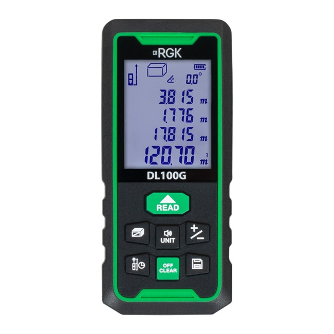 Лазерный дальномер RGK DL100G (с поверкой) - зеленый луч в Перми
