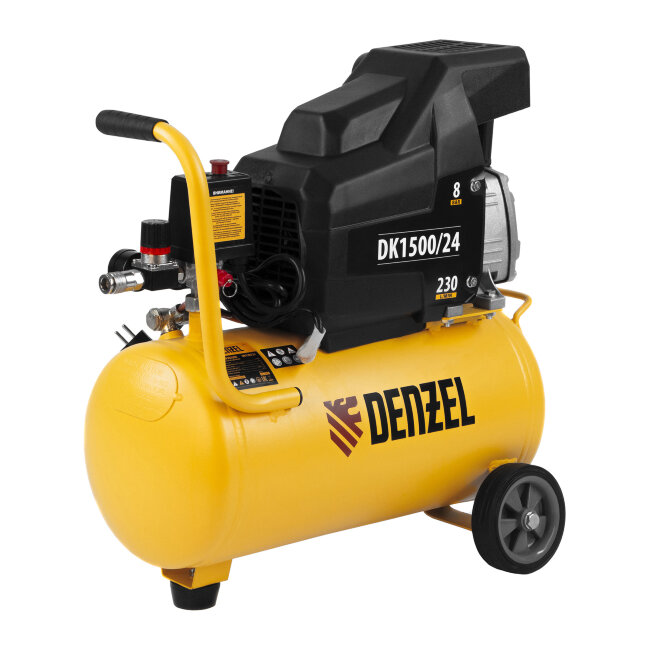 Компрессор воздушный DK1500/24, Х-PRO 1.5 кВт, 230 л/мин, 24 л Denzel в Перми