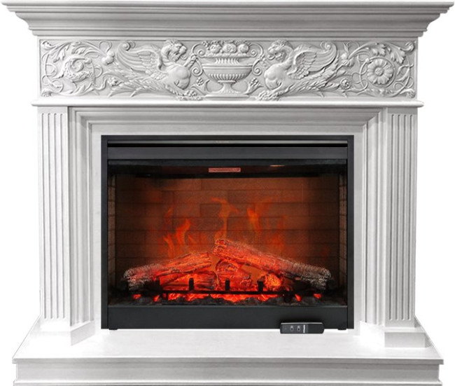 Каминокомплект Palace - Белый с серебром с очагом Symphony 30'' DF3020-EU в Перми