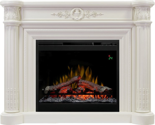 Каминокомплект Manor - Белый дуб с очагом Symphony 26'' DF2624L-INT в Перми