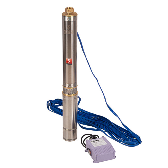 Скважинный насос DWC-4-80, центробежный, диаметр 4", 1500 Вт, 5700 л/ч, напор 80 м Denzel в Перми