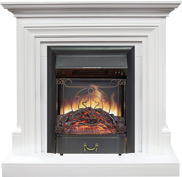 Каминокомплект Bradford - Белый с очагом Majestic FX Black в Перми