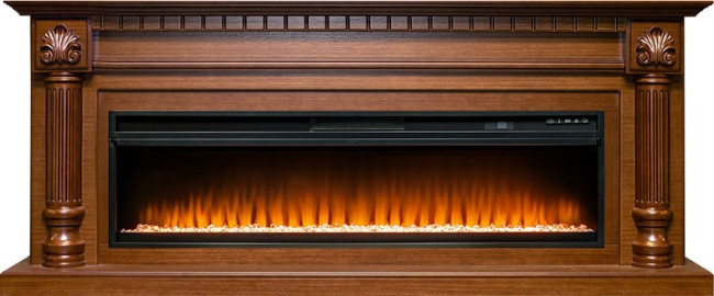 Каминокомплект Edinburg 60 - Орех с очагом Vision 60 LED в Перми