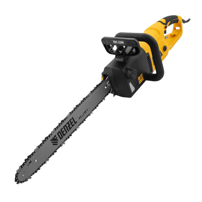 Пила цепная электрическая EDS-2200, 2.2 кВт,продольная, шина 45 см, шаг 3/8, паз 1.3 мм, 62 звена Denzel в Перми