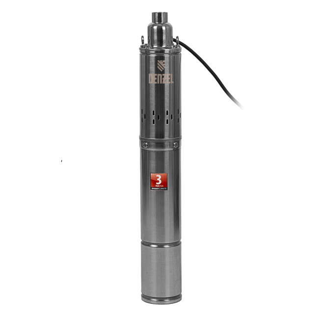 Скважинный насос DWS-4-150, винтовой, диаметр 4", 1300 Вт, 2000 л/ч, напор 150 м Denzel в Перми