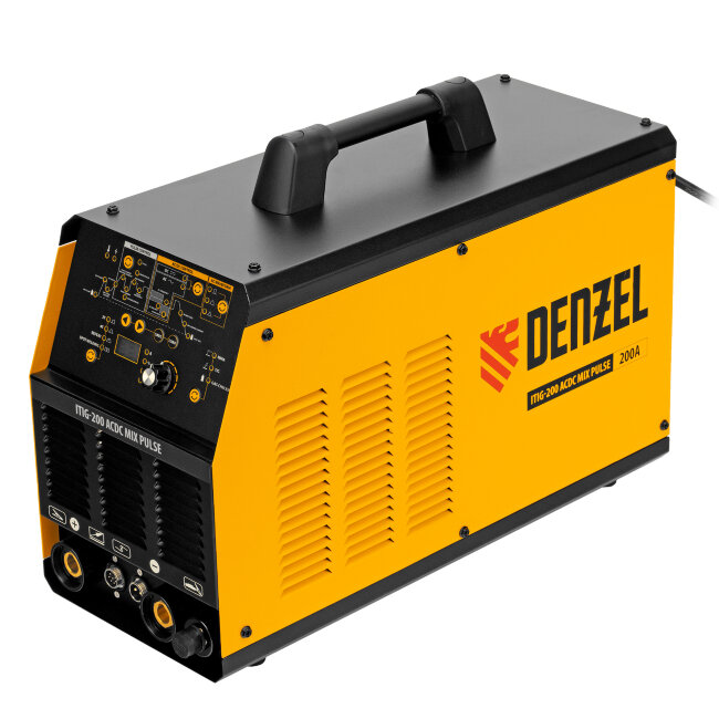 Аппарат инвертор. аргонодуговой сварки ITIG-200 ACDC Mix Pulse, 200 А, ПВ 60% Denzel в Перми