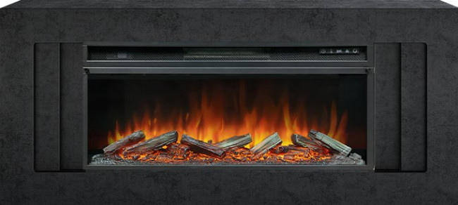 Каминокомплект Line 42 Dark Grey (Разборный) - Темный серый с очагом Vision 42 LOG LED в Перми