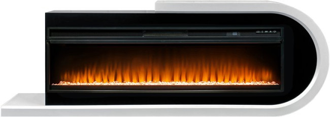 Каминокомплект Basel 60 R - Белый с черным с очагом Vision 60 LED в Перми