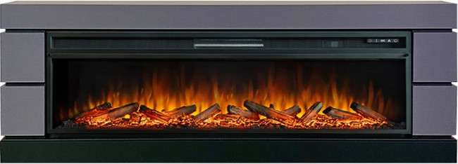 Каминокомплект Modern 60 SFT (Разборный) - Серый графит с очагом Vision 60 LOG LED в Перми