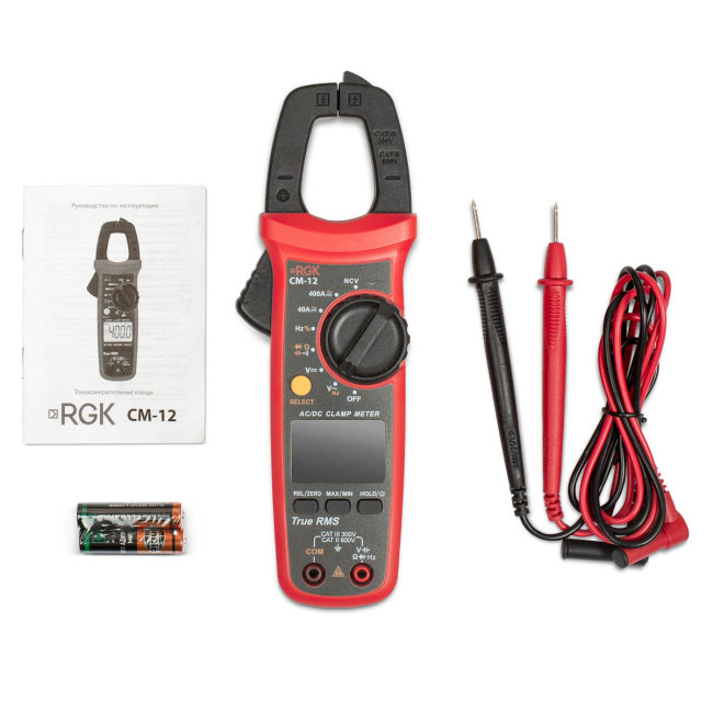 Токовые клещи RGK CM-12 с поверкой в Перми