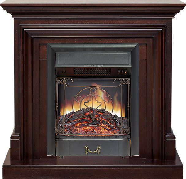 Каминокомплект Bradford - Темный дуб с очагом Majestic FX Black в Перми