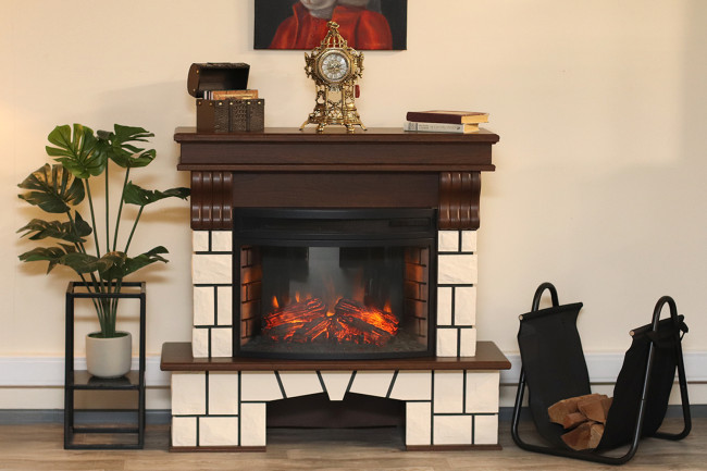 Портал Royal Flame Porto (Разборный) - Орех каньон/Белый камень в Перми