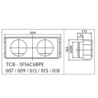 Toshiba Фланец воздушный стандартный (TCB-SF56C6BPE) в Перми