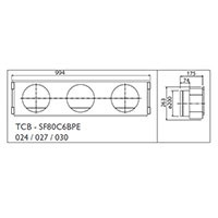 Toshiba Фланец воздушный стандартный (TCB-SF80C6BPE) в Перми